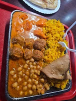 Lamb &Beef Meatballs Butter Chicken Garbanzo Beans with Spicy Basmati Rice